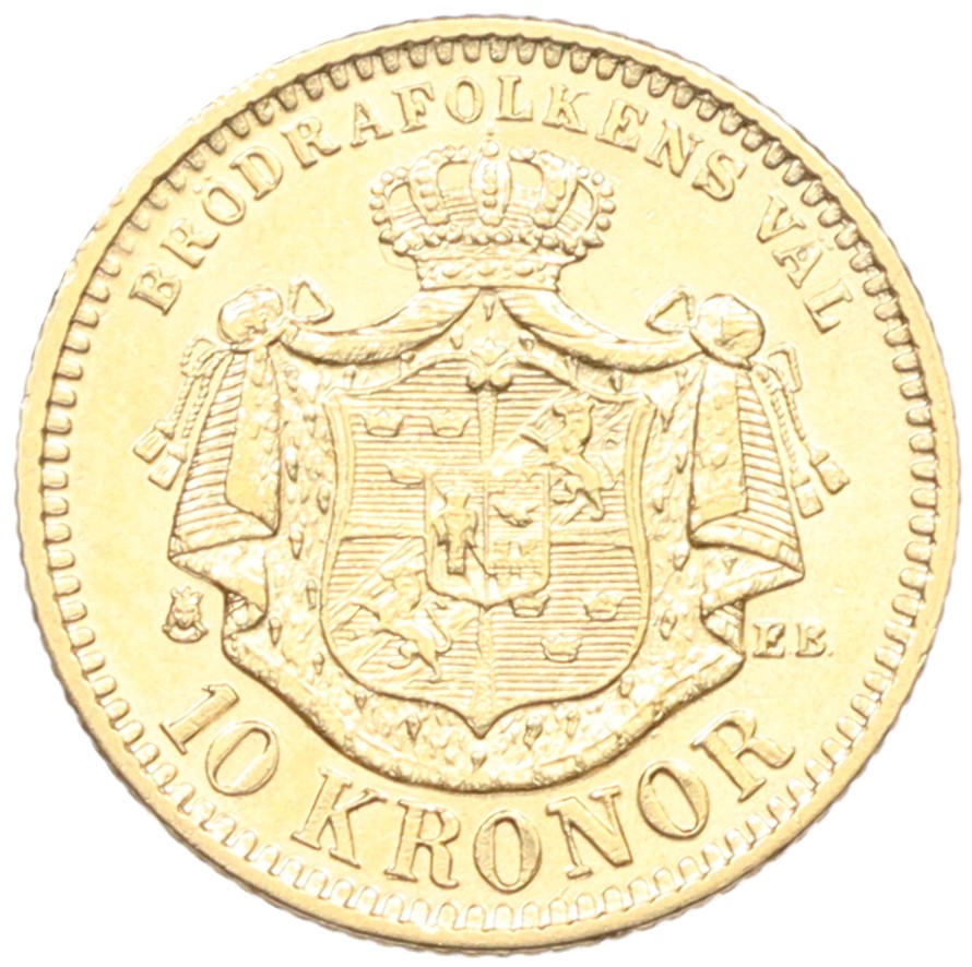 10 крон 1883 года Швеция — Фото №2