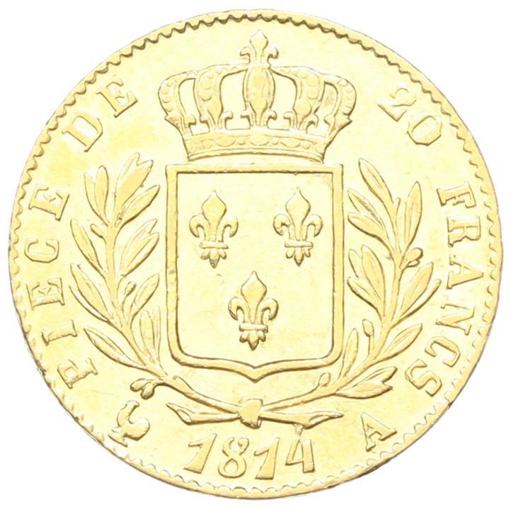 20 франков 1814 года А Франция — Фото №1