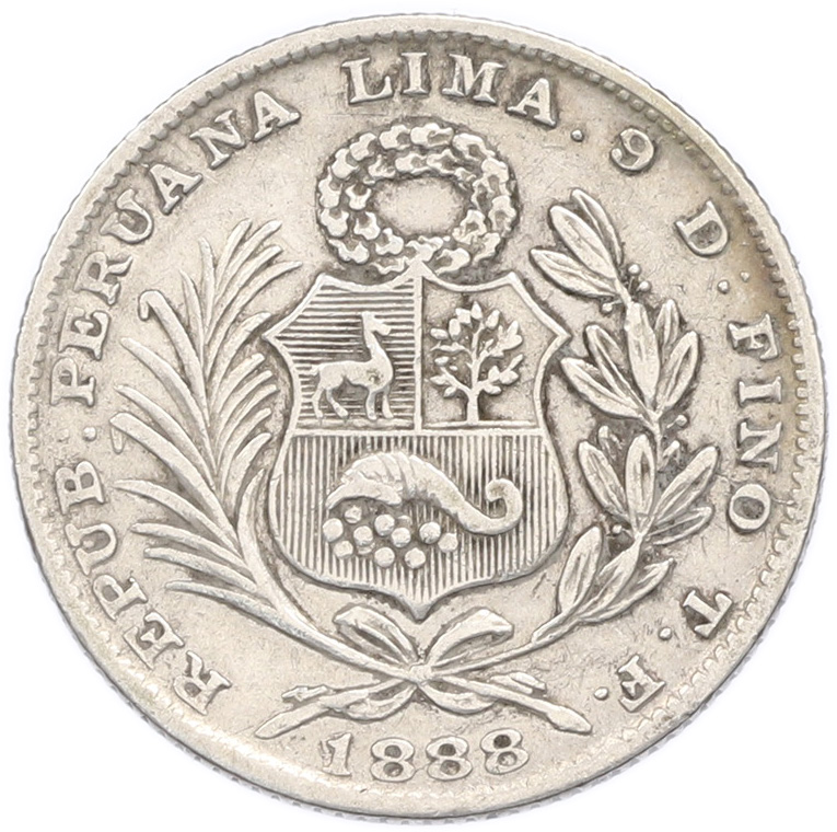 1/5 соля 1888 года Перу — Фото №1