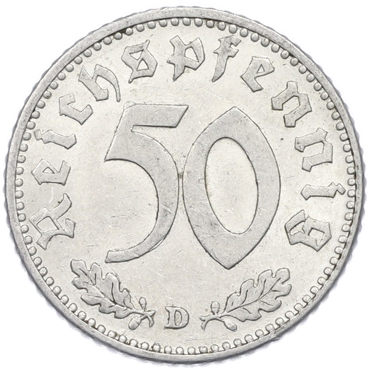 50 рейхспфеннигов 1935 года D Германия — Фото №2