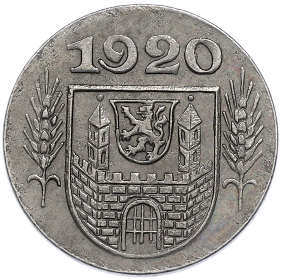 10 пфеннигов 1920 года Германия — город Вайсенфельс (Нотгельд) — Фото №1