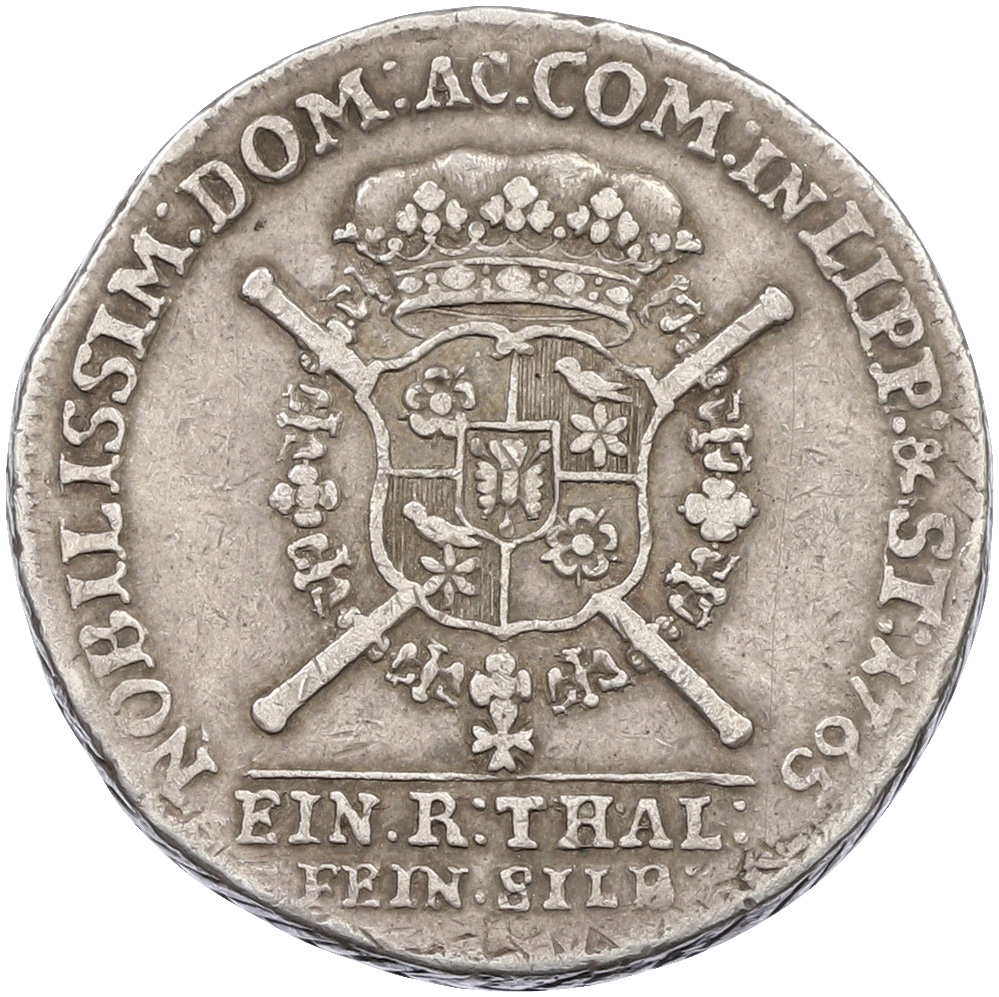 1 талер 1765 года Шаумбург-Липпе — Фото №2