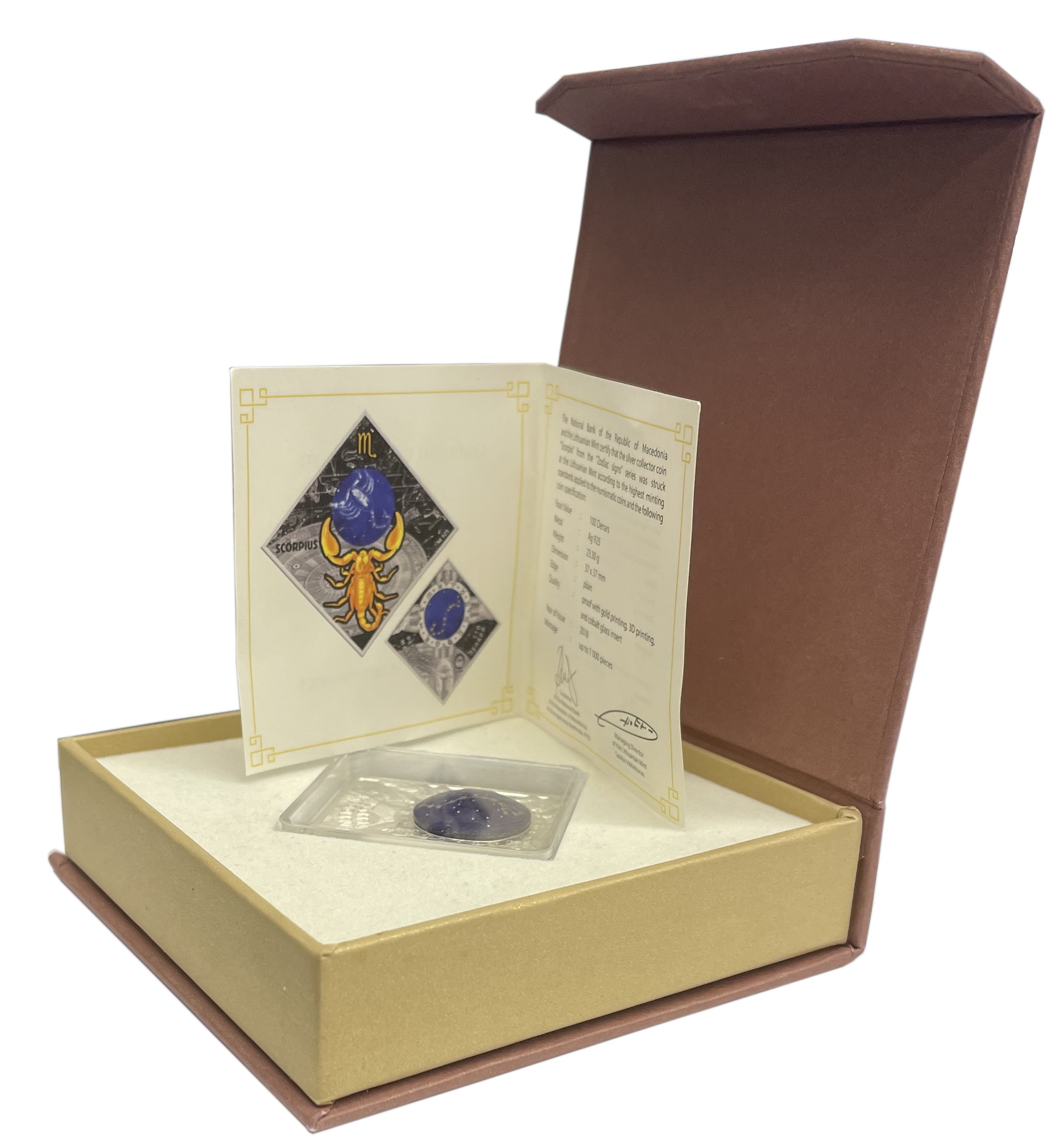 100 денаров 2018 года Македония «Знаки зодиака — Скорпион» — Фото №3