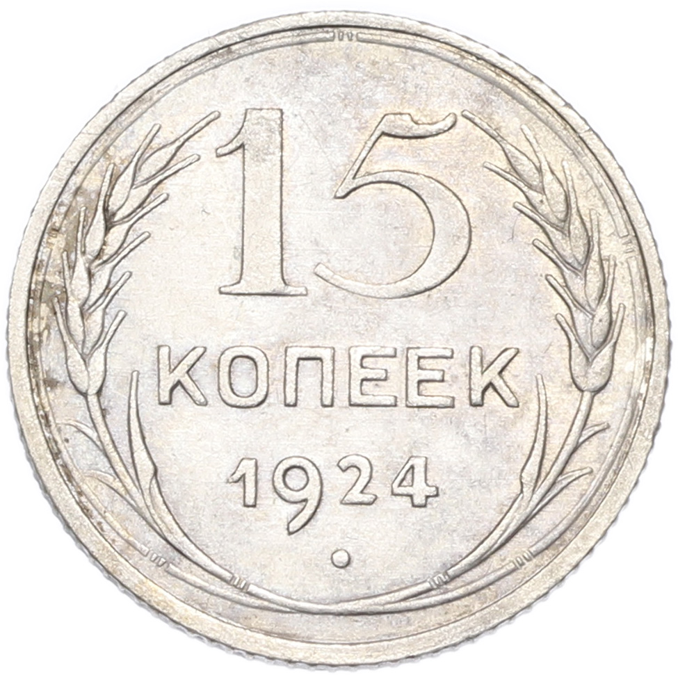 15 копеек 1924 года СССР — Фото №1