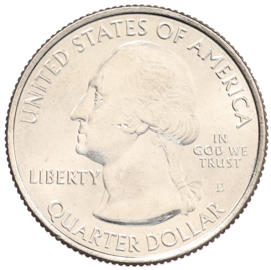 1/4 доллара (25 центов) 2010 года D США «Национальные парки — №5 Национальный лес Маунд Худ» — Фото №2