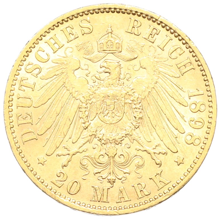 20 марок 1898 года Германия (Пруссия) — Фото №2