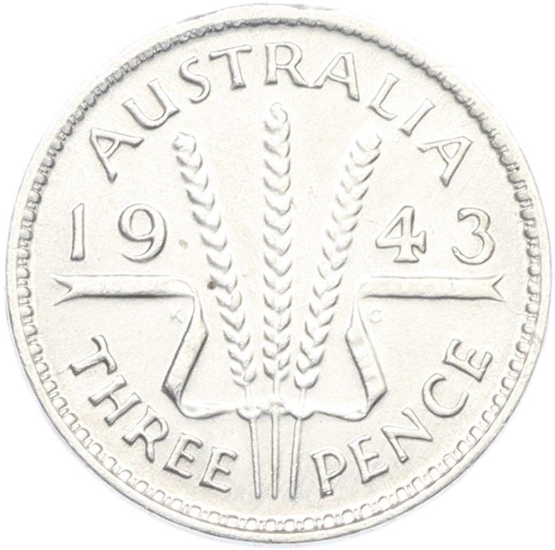 3 пенса 1943 года Австралия — Фото №1