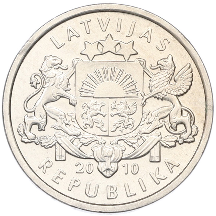 1 лат 2010 года Латвия «Лягушка» — Фото №2
