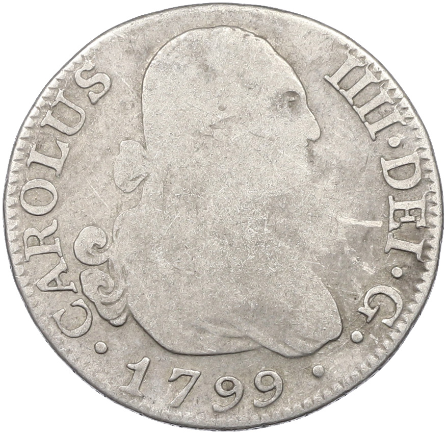 2 реала 1799 года Испания — Фото №1