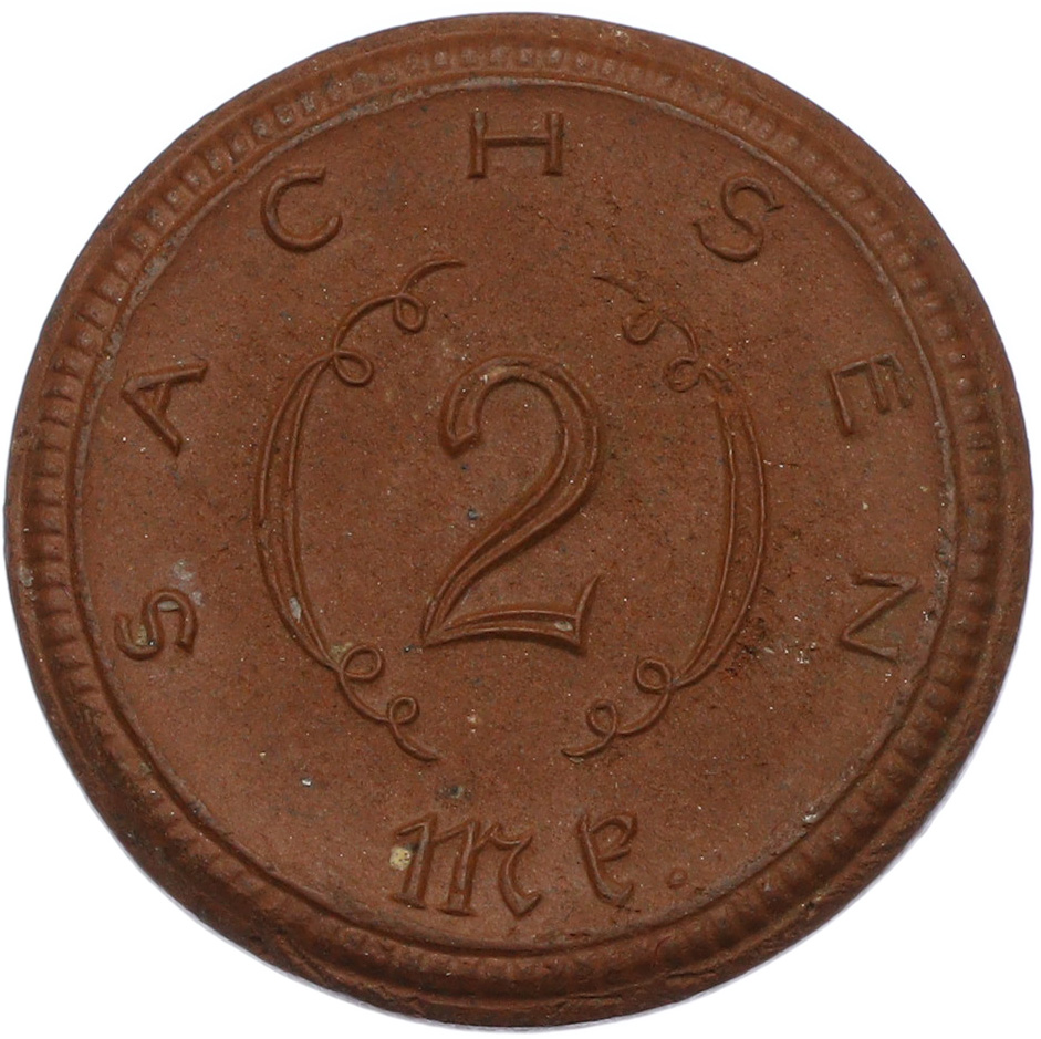 2 марки 1921 года Германия — Саксония (Нотгельд) — Фото №2