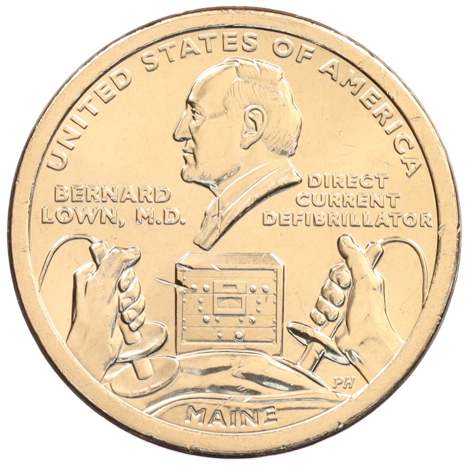 1 доллар 2024 года Р США «Американские инновации — Дефибриллятор постоянного тока» — Фото №1