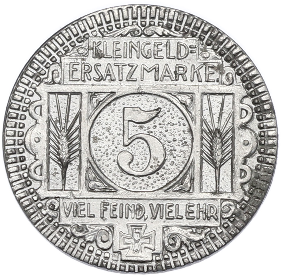 5 пфеннигов 1917 года Германия — город Аллерсберг (Нотгельд) — Фото №2