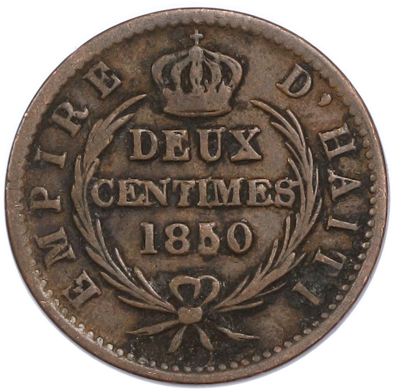 2 сантима 1850 года Гаити — Фото №1