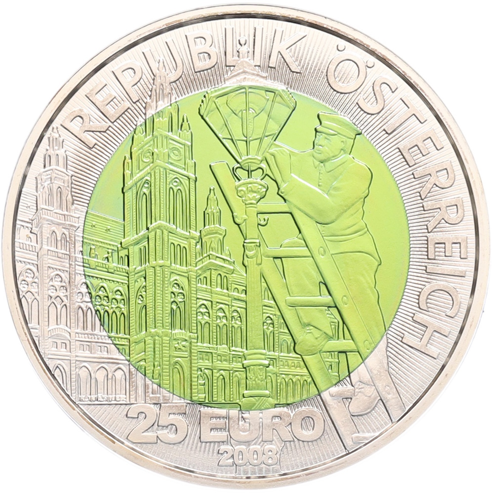 25 евро 2008 года Австрия «Искусственное освещение» — Фото №2