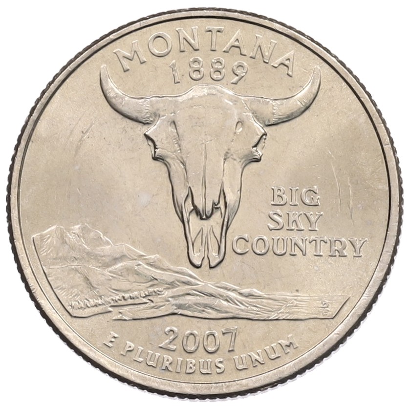1/4 доллара (25 центов) 2007 года D США «Штаты и территории — Монтана» — Фото №1