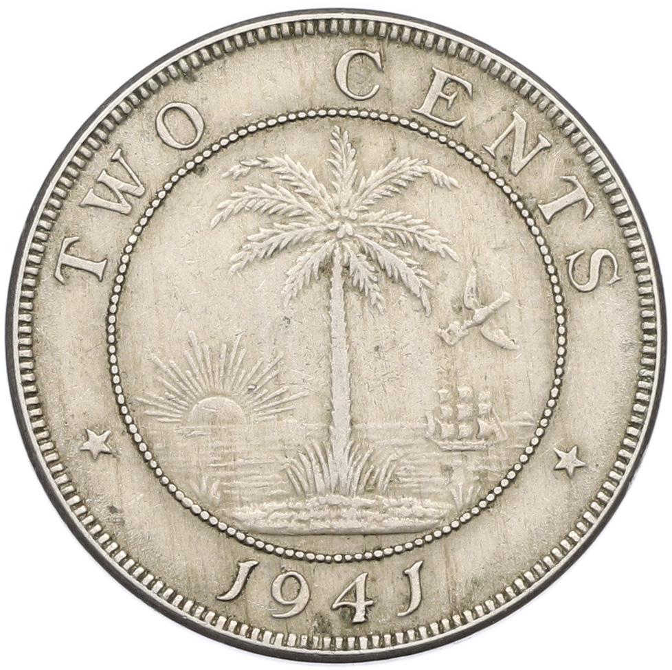 2 цента 1941 года Либерия — Фото №1