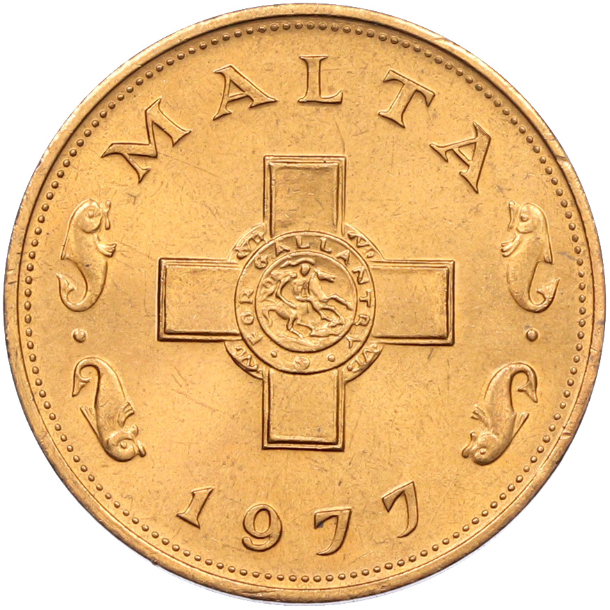 1 цент 1977 года Мальта — Фото №1