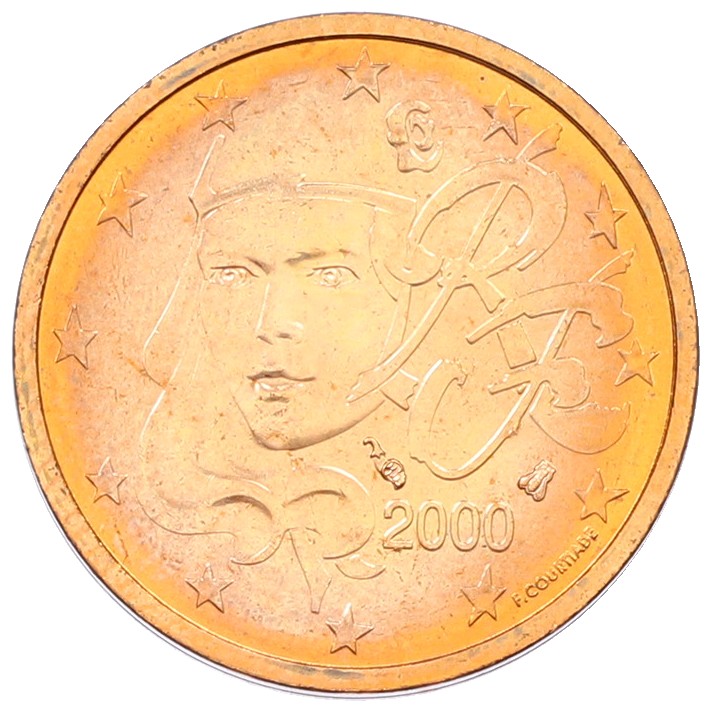 2 евроцента 2000 года Франция — Фото №1