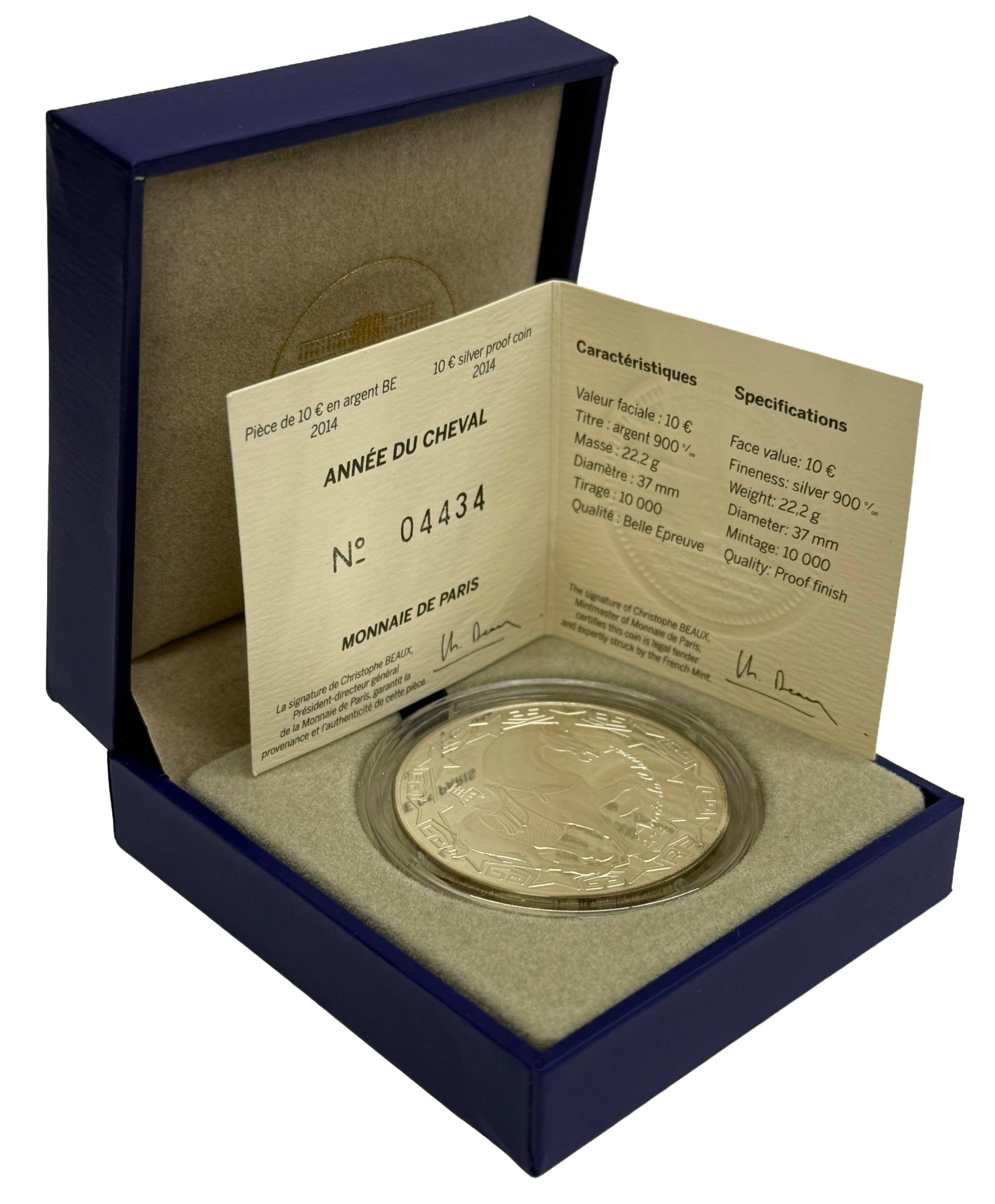 10 евро 2014 года Франция «Китайский гороскоп — год лошади» — Фото №3