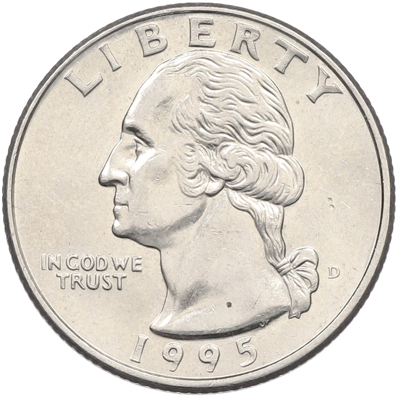 1/4 доллара (25 центов) 1995 года D США — Фото №1