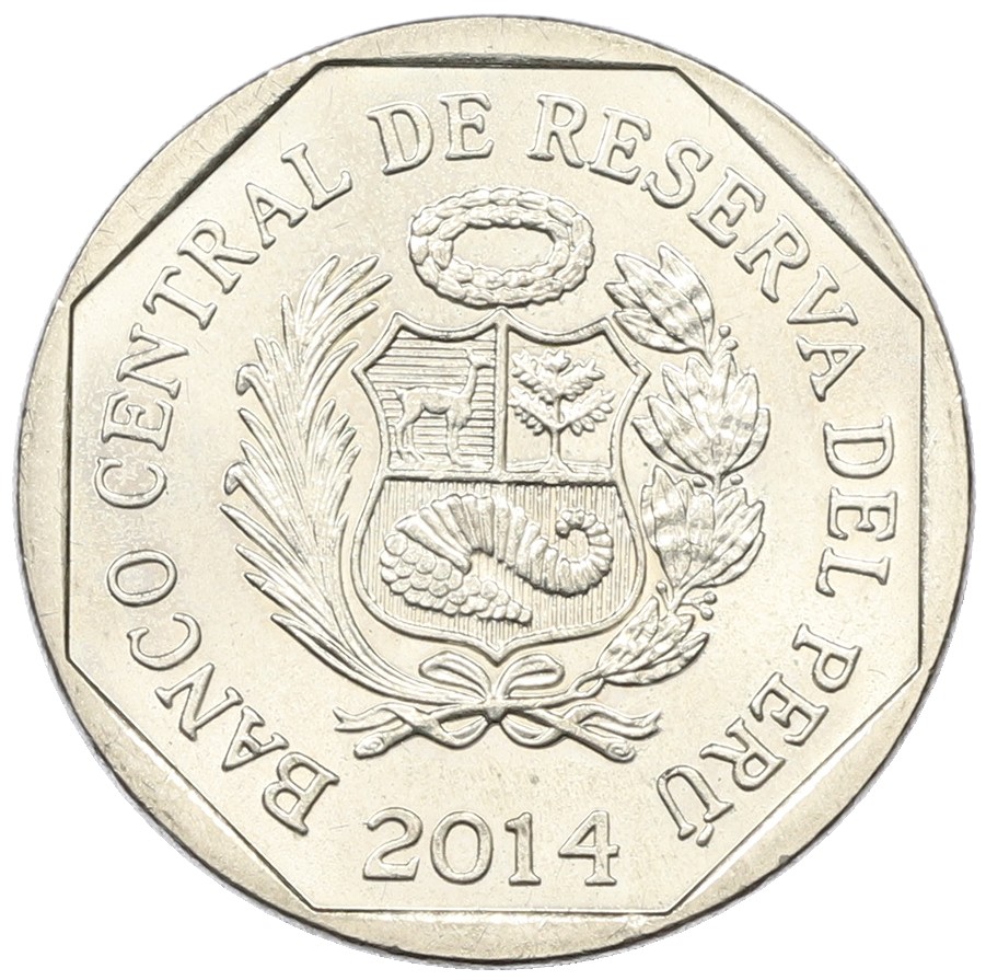 1 новый соль 2014 года Перу «Богатство и гордость Перу — Кафедральный собор Лимы» — Фото №2