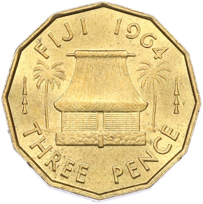 3 пенса 1964 года Фиджи — Фото №1