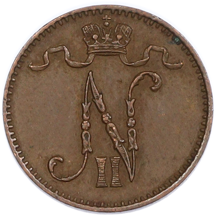 1 пенни 1909 года Русская Финляндия — Фото №2