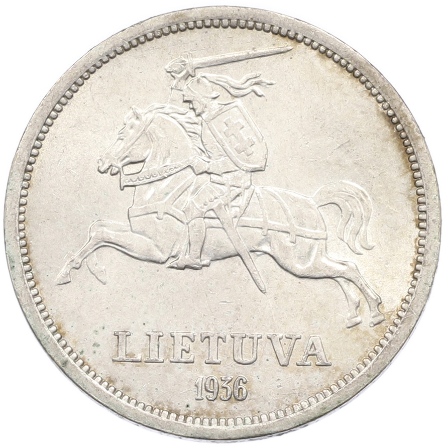 5 лит 1936 года Литва — Фото №2