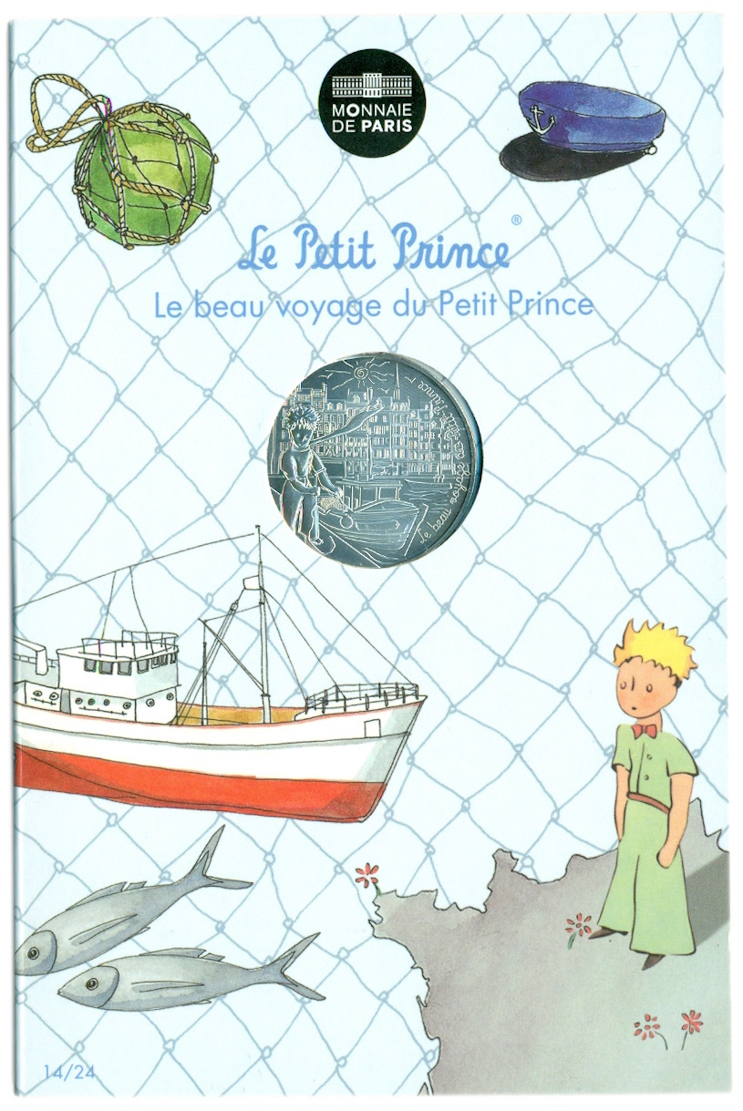 10 евро 2016 года Франция «Маленький принц — Рыбалка» — Фото №3