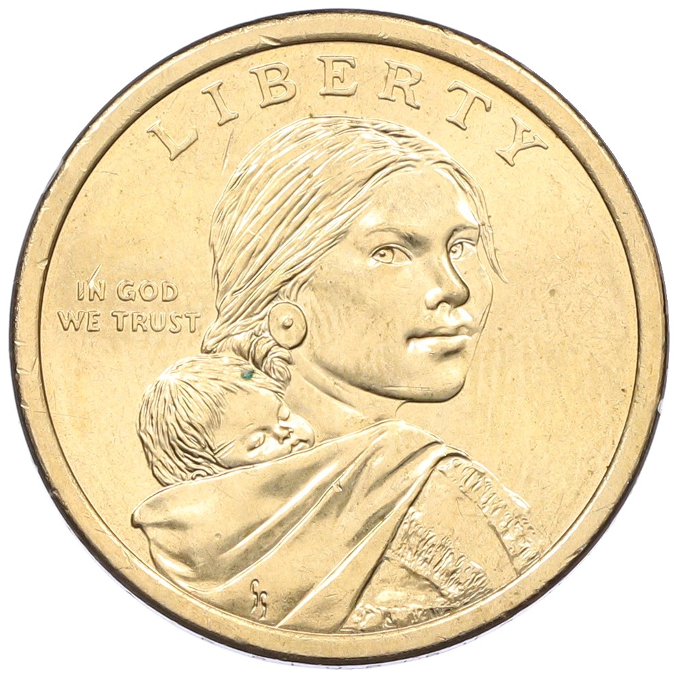 1 доллар 2023 года (Р) США «Коренные Американцы (Сакагавея) — Мария Толчиф и американские индейцы в балете» — Фото №2