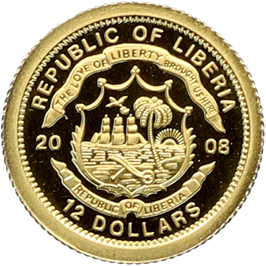 12 долларов 2008 года Либерия «Страны Европы — Германия» — Фото №2