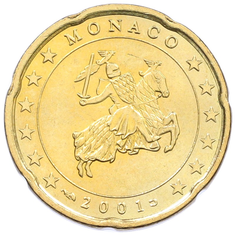 20 евроцентов 2001 года Монако — Фото №1
