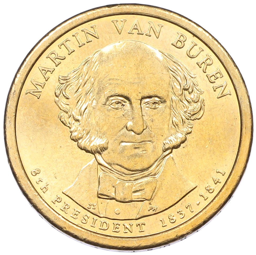 1 доллар 2008 года (Р) США «8-й президент США Мартин Ван Бюрен» — Фото №1