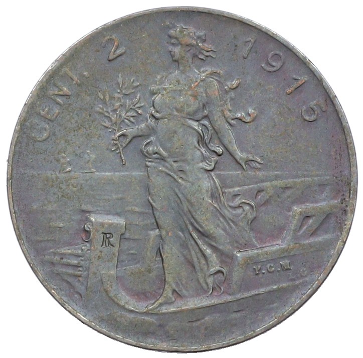 2 чентезимо 1915 года Италия — Фото №1