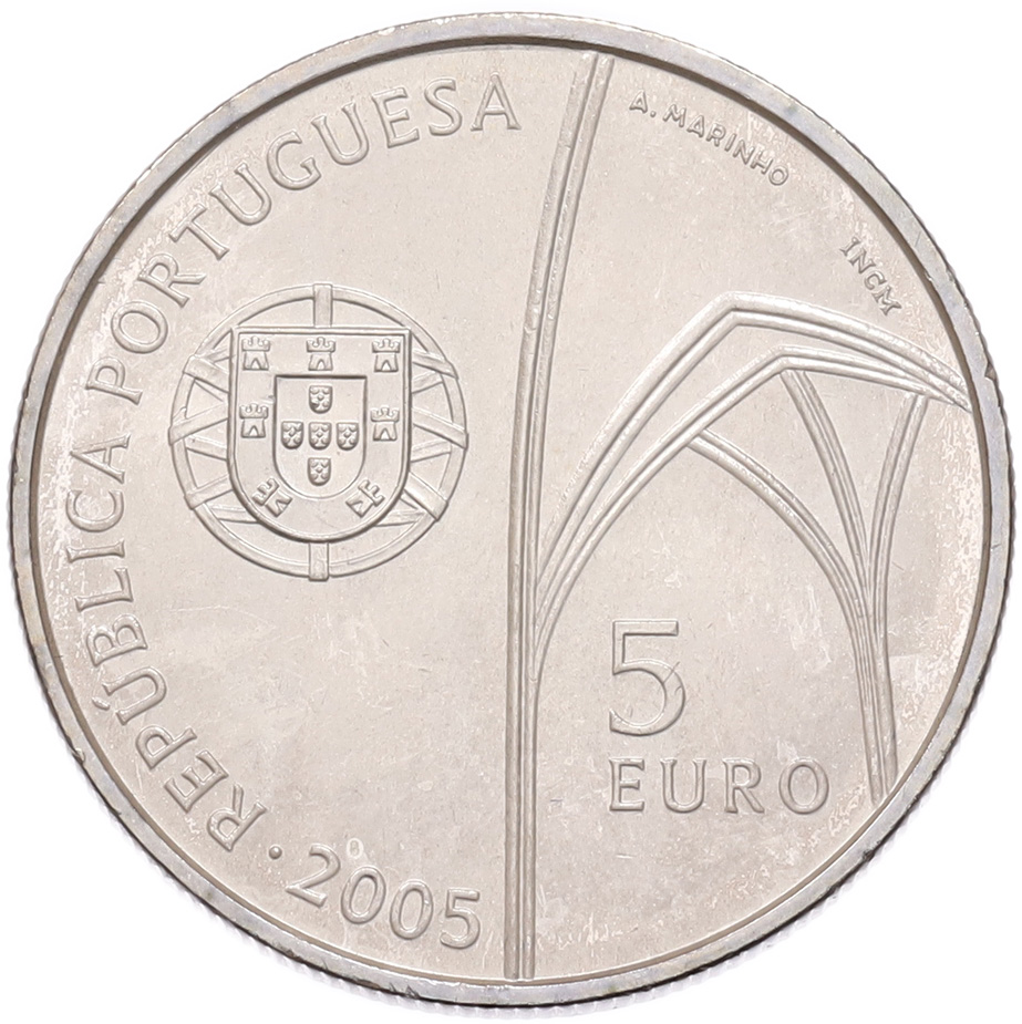 5 евро 2005 года Португалия «ЮНЕСКО — Монастырь Баталья» — Фото №2