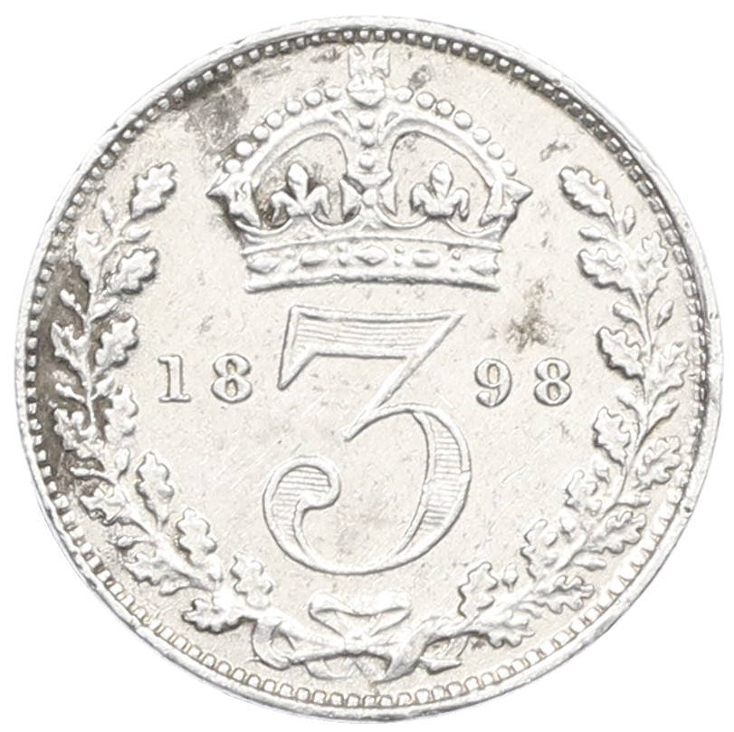 3 пенса 1898 года Великобритания — Фото №1