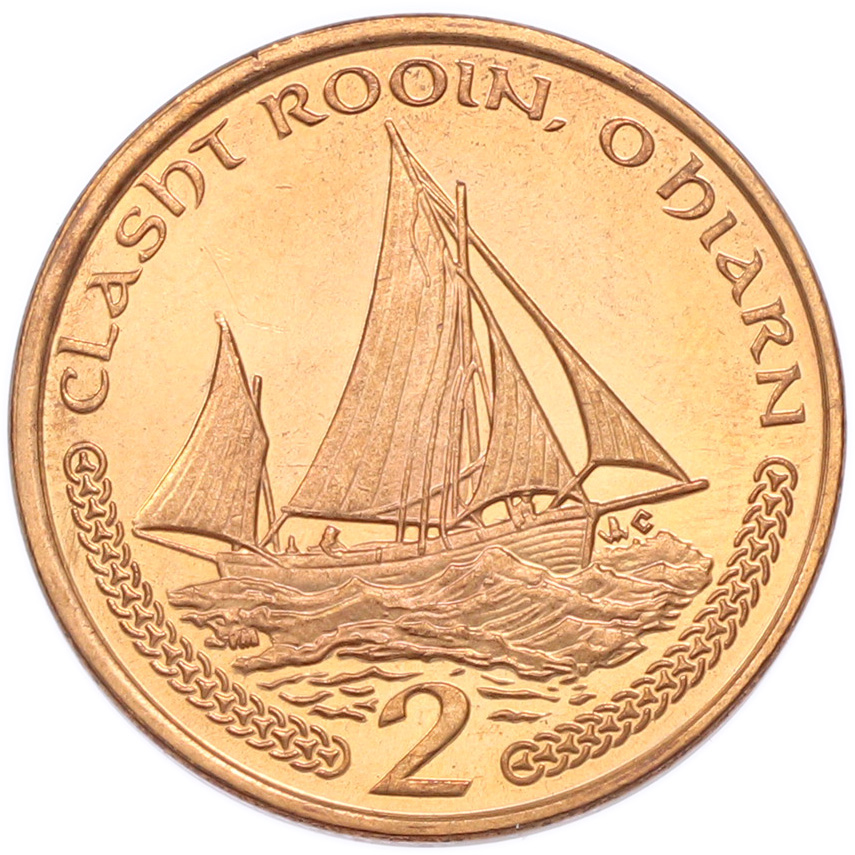 2 цента 2002 года Остров Мэн — Фото №1