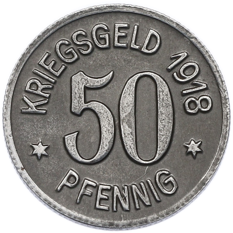 50 пфеннигов 1918 года Германия — город Зиген (Нотгельд) — Фото №2