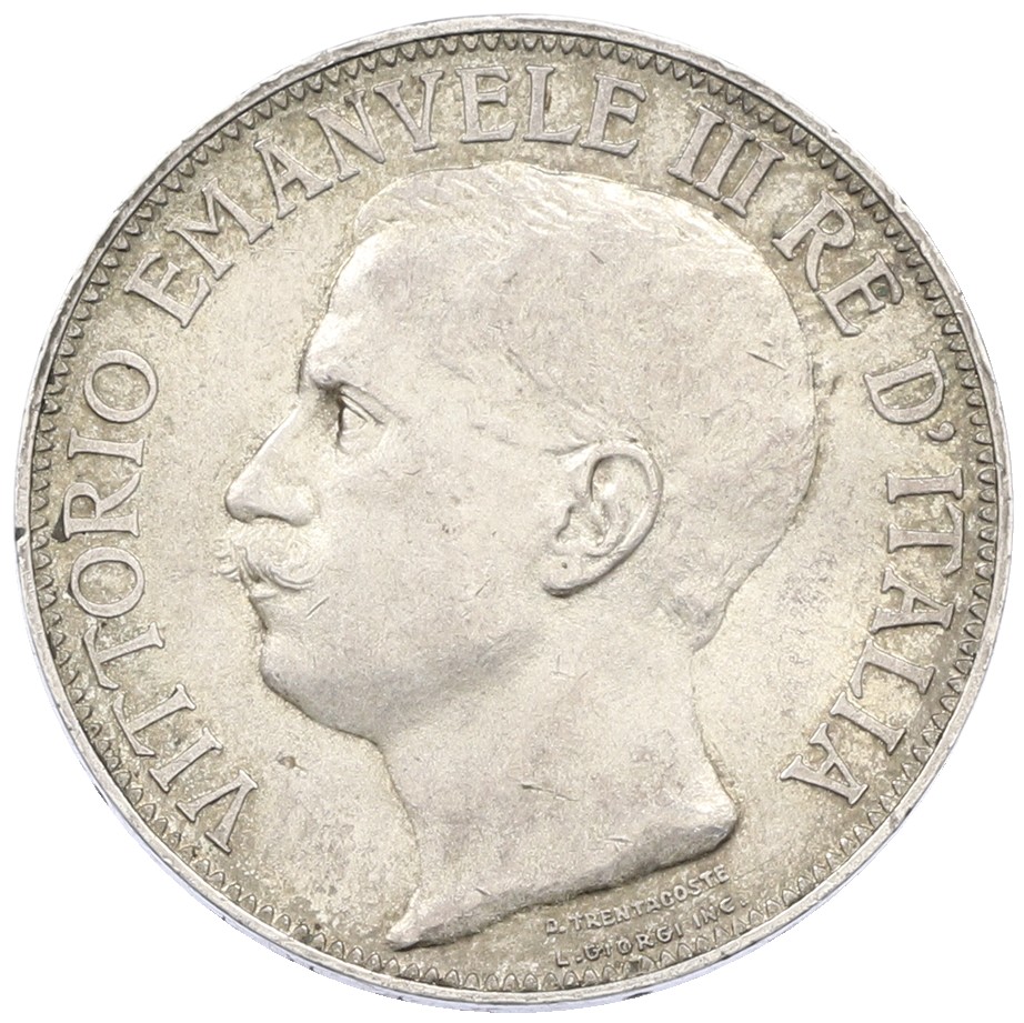 2 лиры 1911 года Италия «50 лет Королевству» — Фото №2