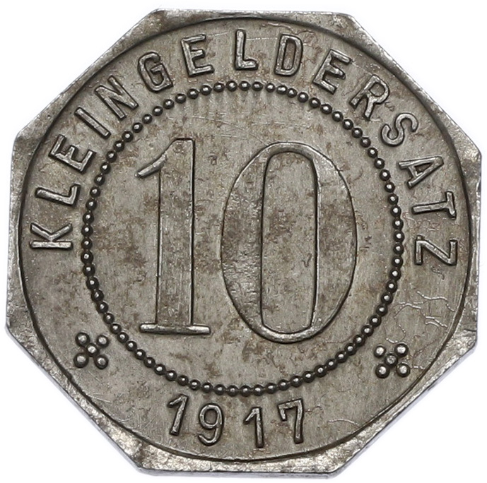 10 пфеннигов 1917 года Германия — город Тюбинген (Нотгельд) — Фото №2