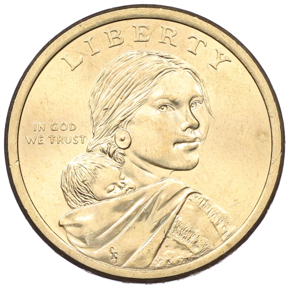 1 доллар 2016 года (P) США «Коренные американцы (Сакагавея) — Радисты-шифровальщики Первой и Второй мировых войн» — Фото №2