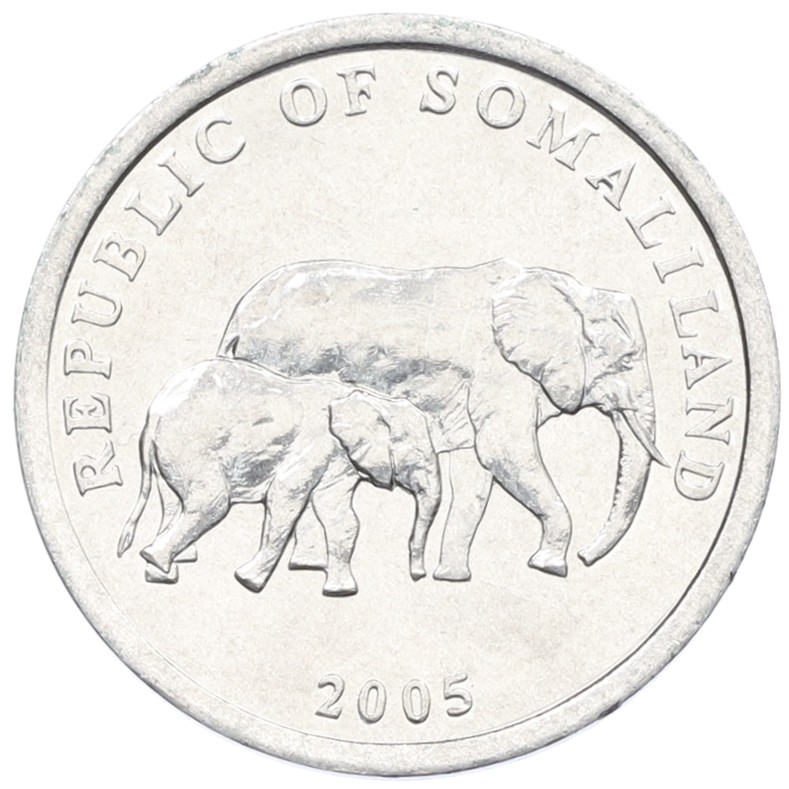 5 шиллингов 2005 года Сомалиленд «Слоны» — Фото №1