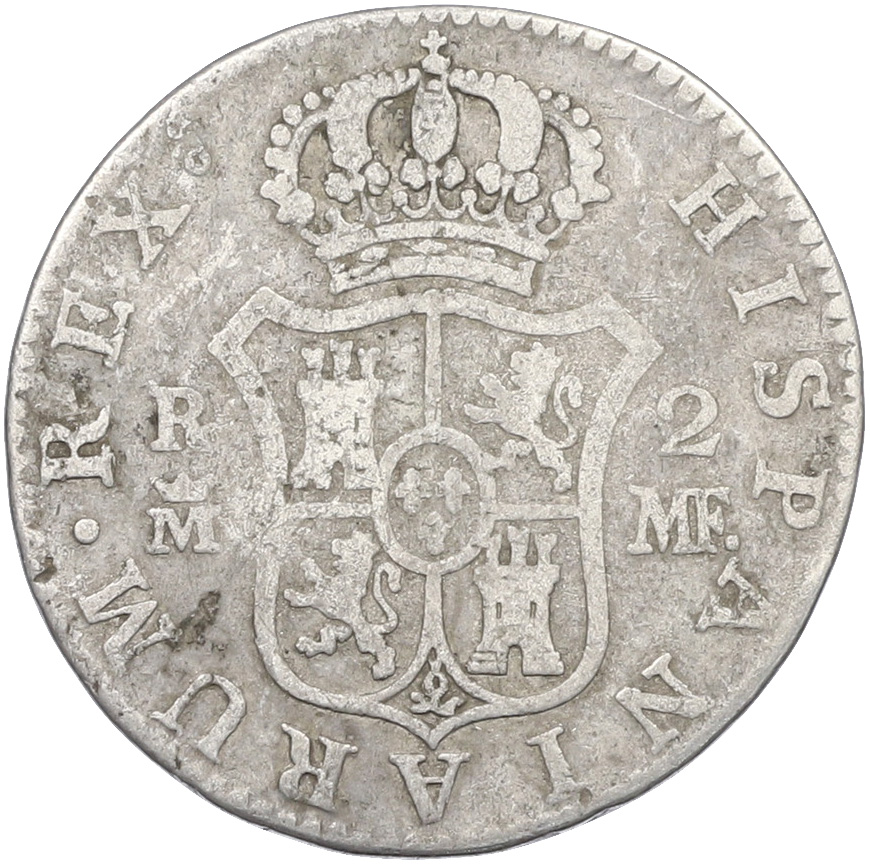 2 реала 1790 года Испания — Фото №2