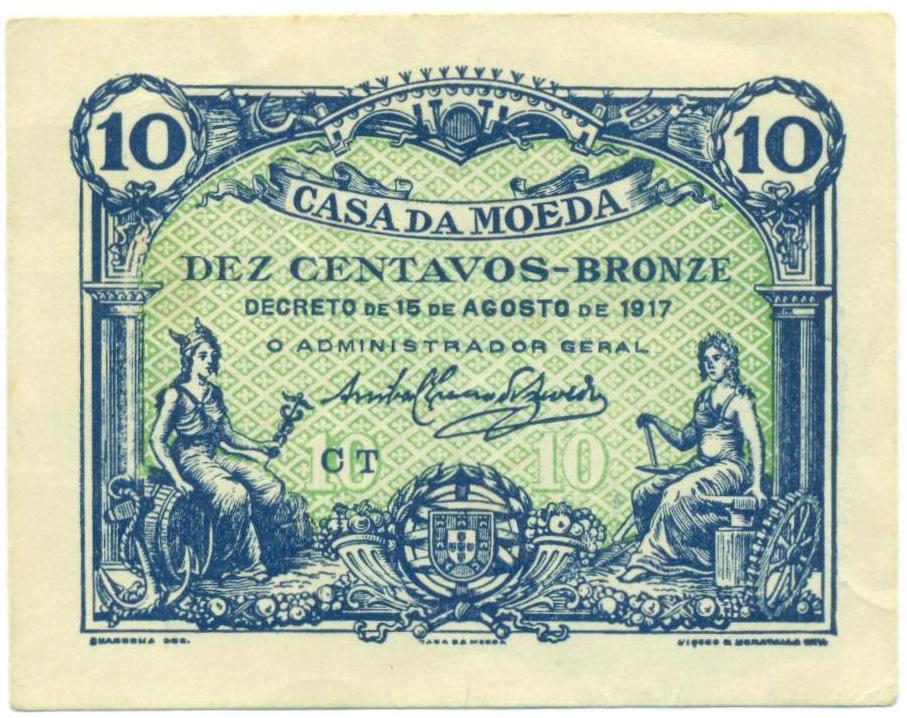 10 сентаво 1917 года Португалия — Фото №1
