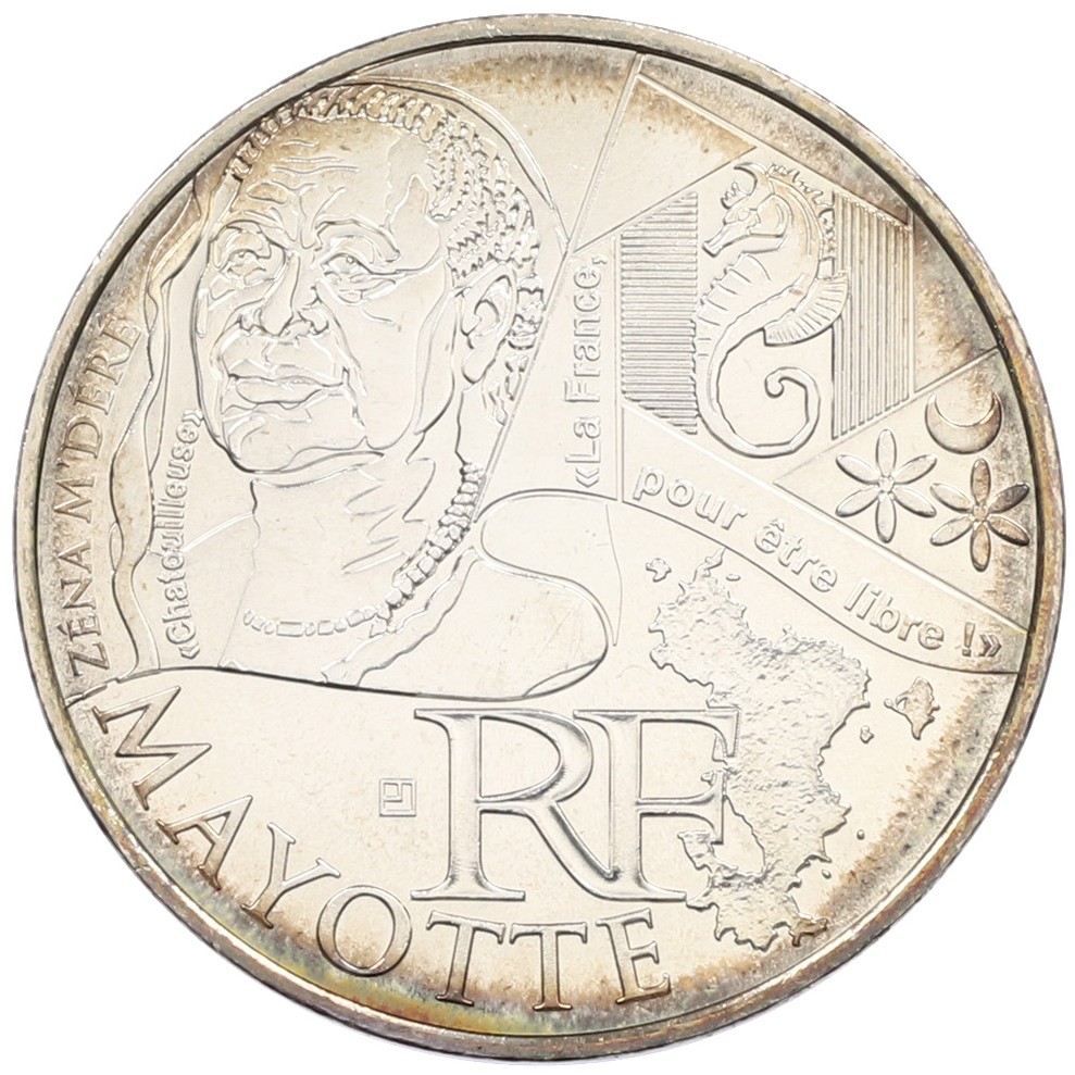 10 евро 2012 года Франция «Регионы Франции — Майотта» — Фото №1