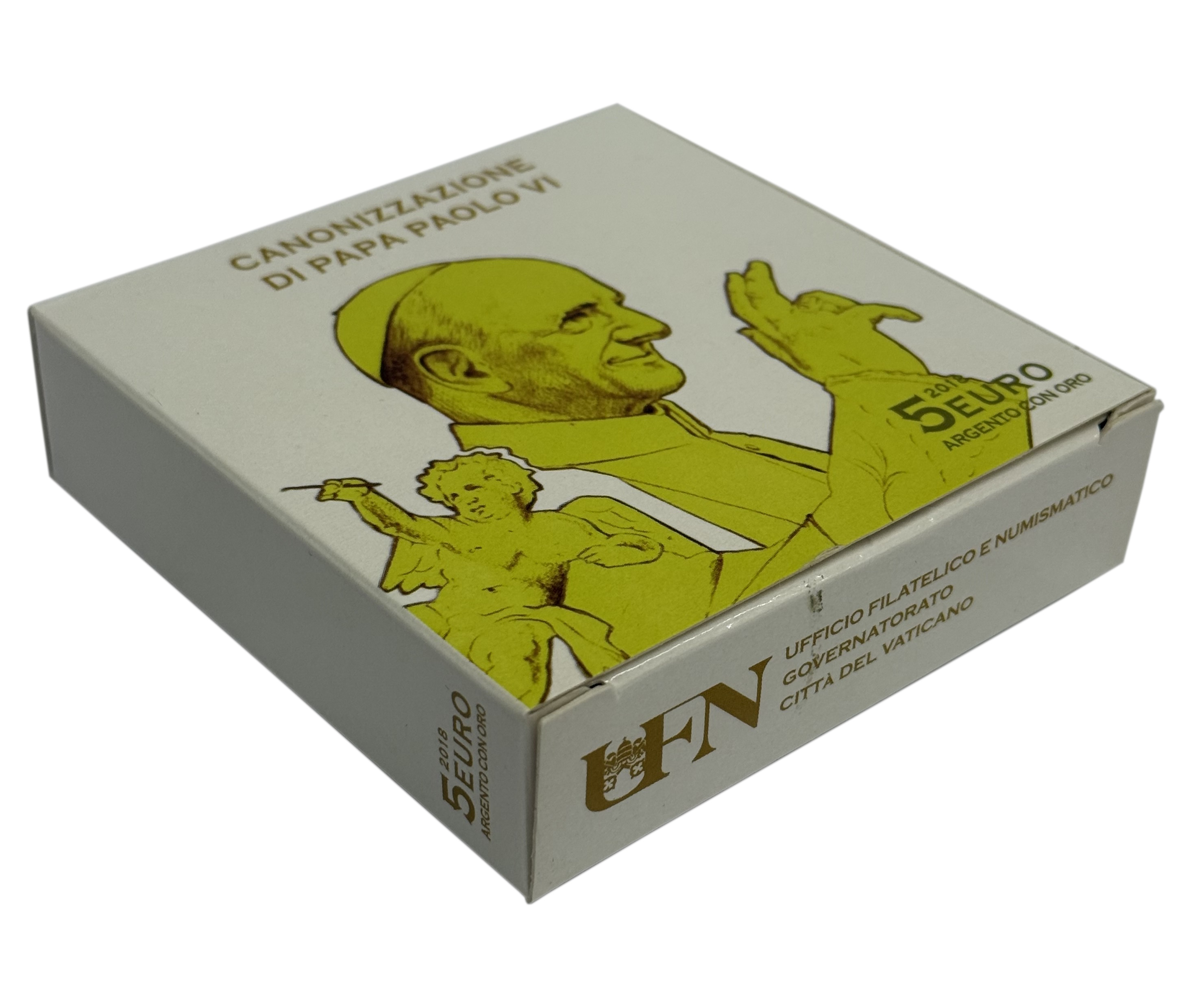 5 евро 2018 года Ватикан «Канонизация Папы Римского Павла VI» (Позолота) — Фото №4