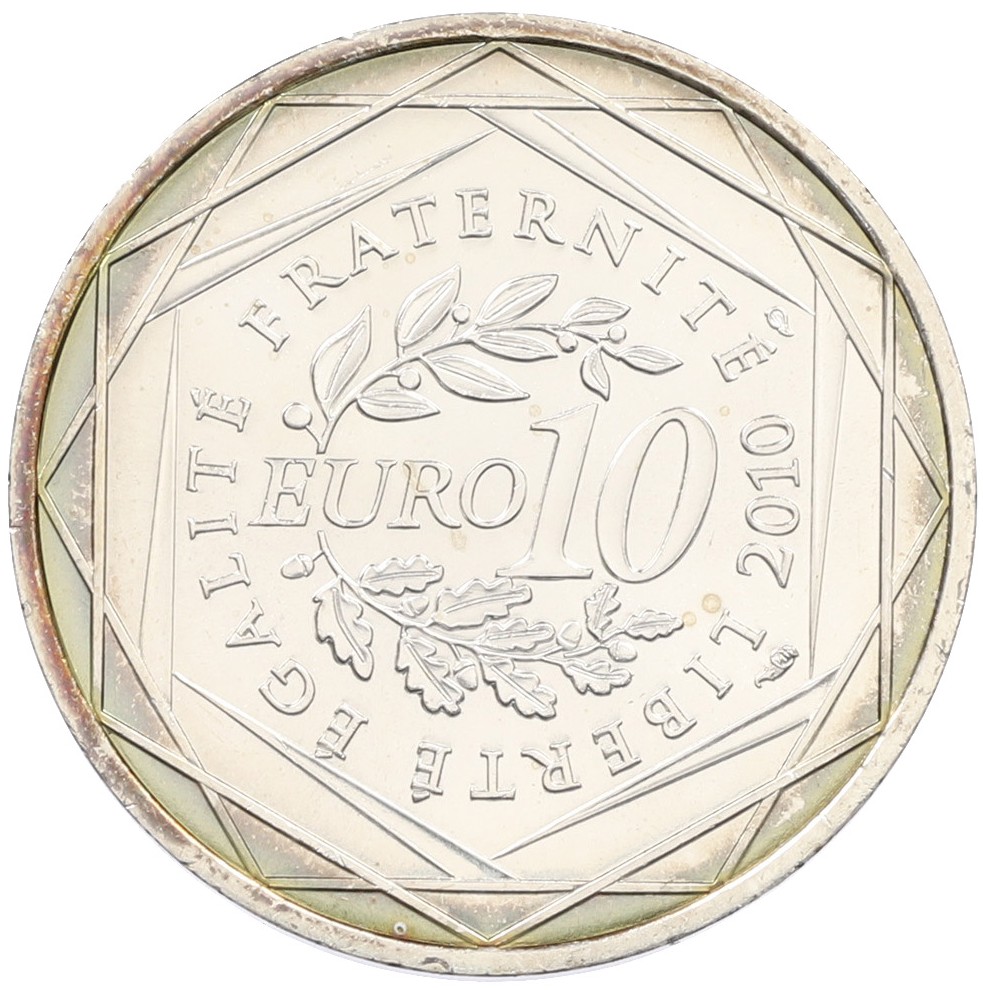 10 евро 2010 года Франция «Регионы Франции — Мартиника» — Фото №2