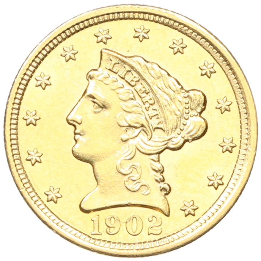 2 1/2 доллара 1902 года США — Фото №1