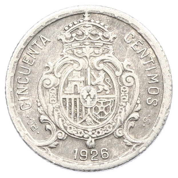 50 сентимо 1926 года Испания — Фото №2