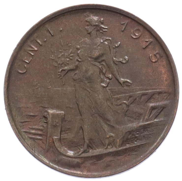1 чентезимо 1915 года Италия — Фото №1